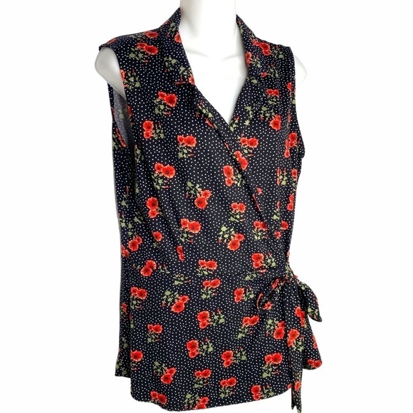 Faith and Joy Tops - Faith & Joy Floral polkadot Top